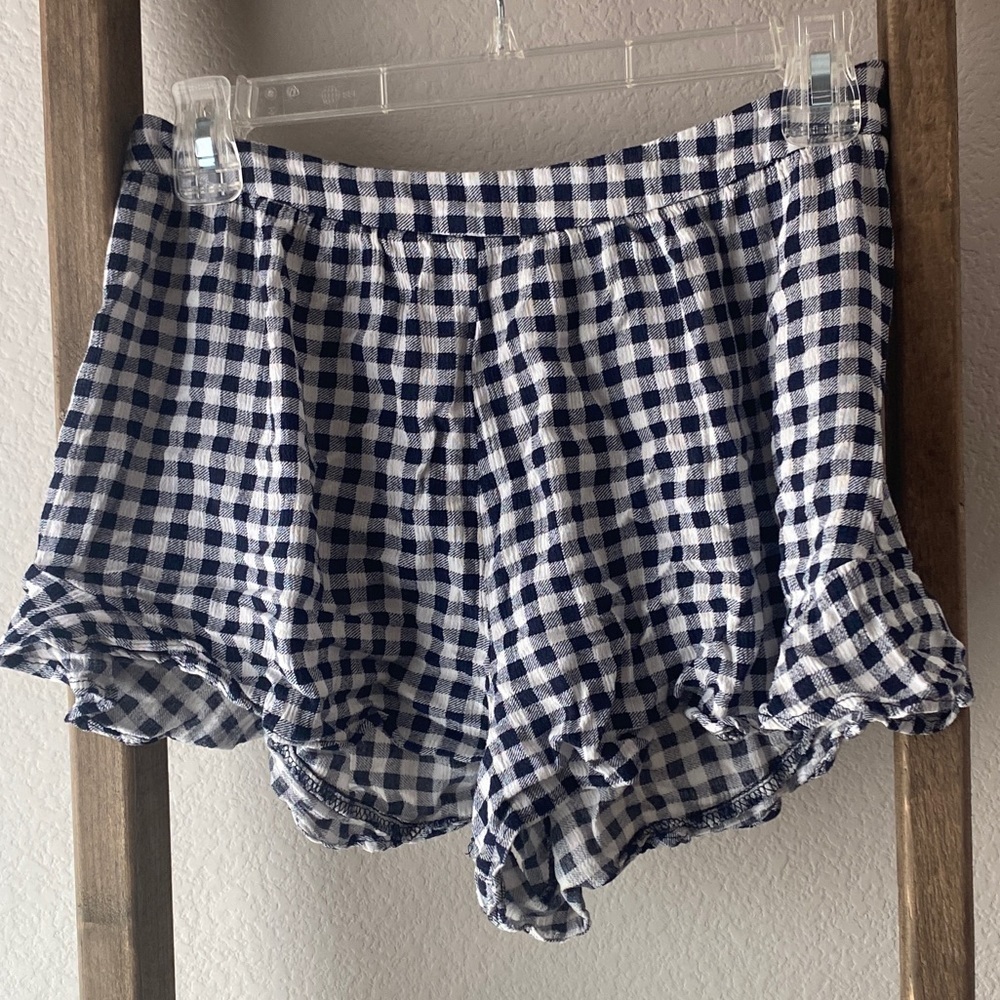 Plaid fabric shorts - xhiliration size small - Picture 2 of 5